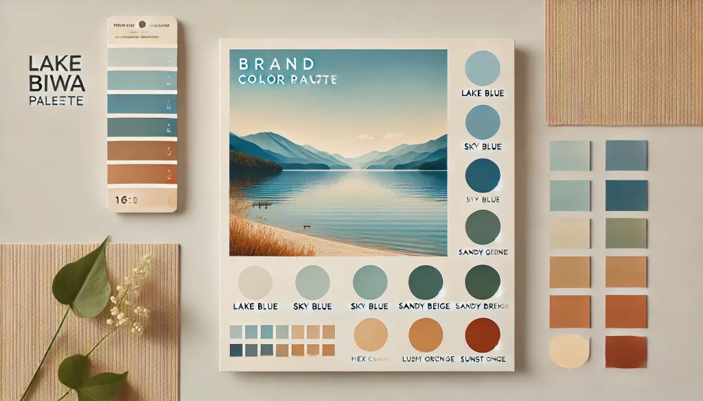 琵琶湖をイメージしたブランドカラーパレット